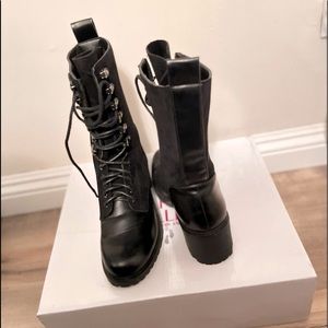 Black, Victorian, steampunk, gothic boots